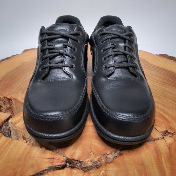 Rockport Eureka Mens Size 12 Lace Up Walking Shoes Black Leather
